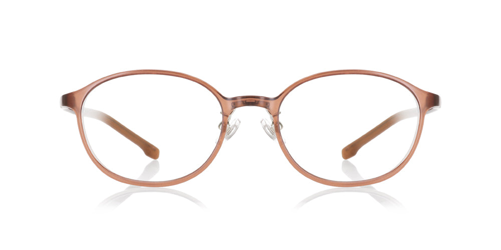 Light Brown Round Glasses incl. 0 High Index Lenses with Adjustable