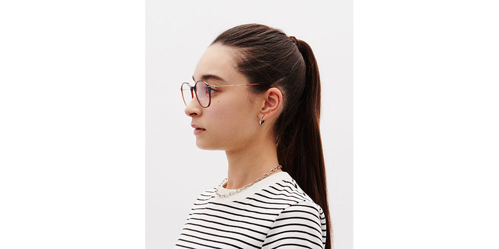 Rhodonite on Gold Round Glasses incl. $0 High Index Lenses with