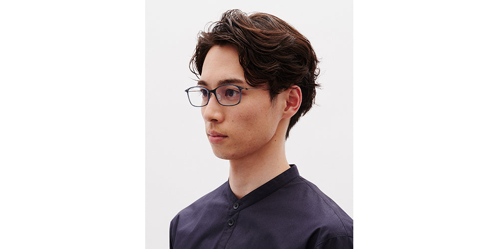 Sapphire on Silver Rectangle Glasses incl. $0 High Index Lenses