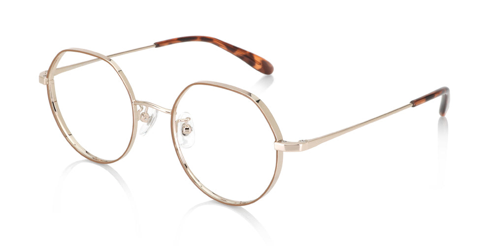 Pale Peach Cat Eye Glasses incl. $0 High Index Lenses with Saddle