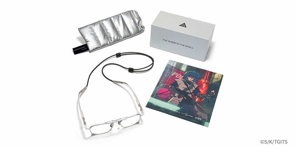 Ghost in the Shell x JINS sunglasses - detail lensa dan logo