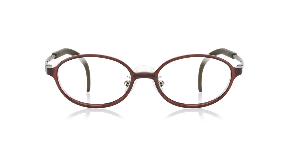 Earth Red Round Glasses incl. $0 High Index Lenses with Adjustable Nose  Bridge