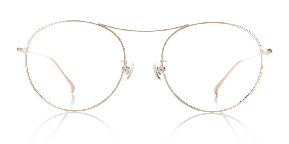 Gold Coil Round Glasses incl. $0 High Index Lenses with Adjustable Nose ...
