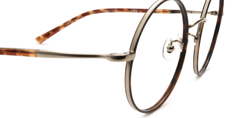 Amber on Gold Round Glasses incl. $0 High Index Lenses with Adjustable Nose  Bridge – JINS | Sonnenbrillen