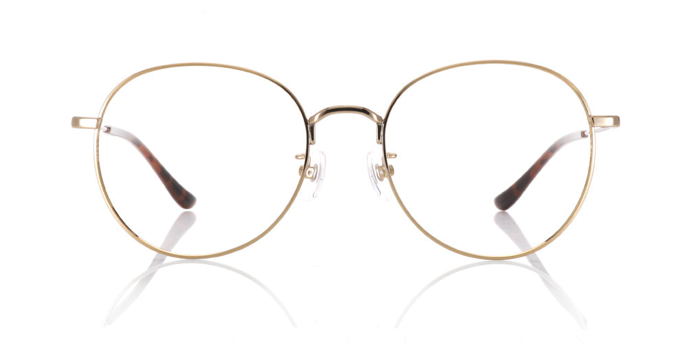 Gold Round Glasses incl. $0 High Index Lenses with Adjustable Nose Bridge