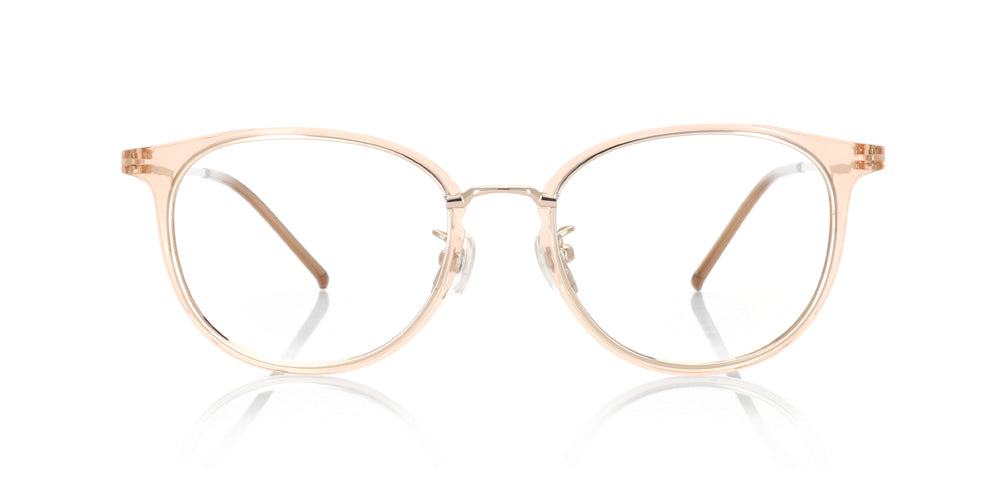 Peach on Gold Round Glasses incl. $0 High Index Lenses with