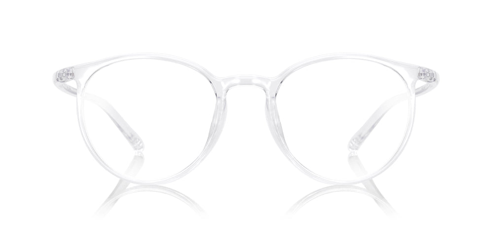 Crystal Round Glasses incl. $0 High Index Lenses with Saddle Bridge Nose  Bridge