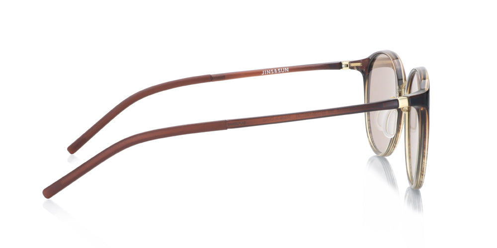 Round High Orange Adjustable Glasses with $0 Meteor – Index incl. Nose JINS Bridge Lenses