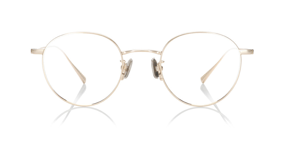 Fire on Gold Round Glasses incl. $0 High Index Lenses with Adjustable Nose  Bridge