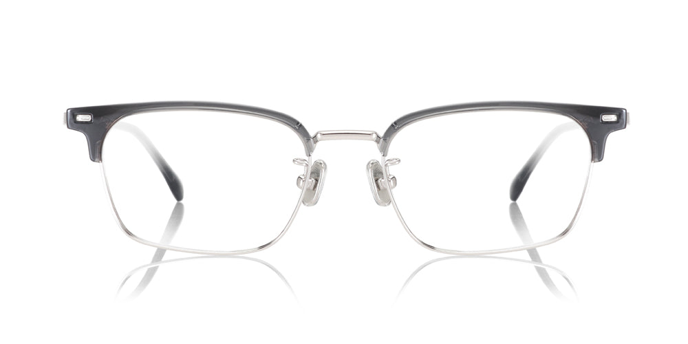 Ink Wash On Silver Rectangle Glasses incl. $0 High Index Lenses with  Adjustable Nose Bridge