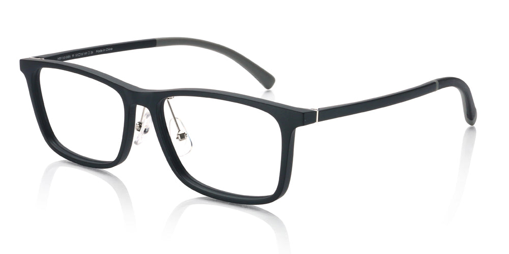 Airframe Slim Matte 048 Eyeglasses | Slim Black Wellington Glasses