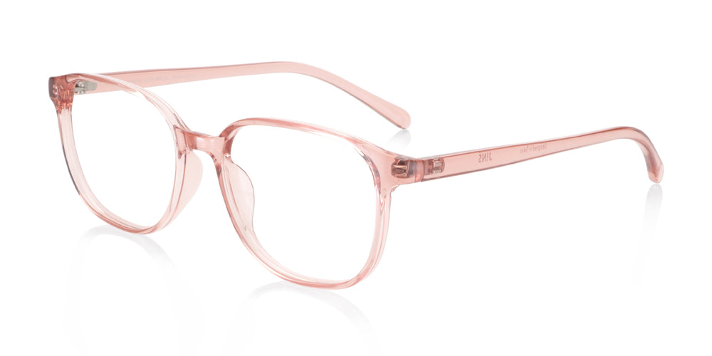 Sky Blue-Pink Hipster Silicone Oval Eyeglasses - 1120