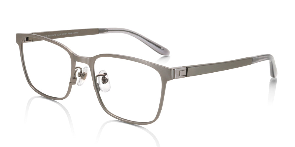 Platinum Silver Wellington Glasses incl. $0 High Index Lenses with  Adjustable Nose Bridge