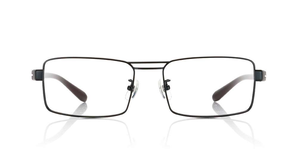 Pitch Black Rectangle Glasses incl. $0 High Index Lenses with Adjustable  Nose Bridge