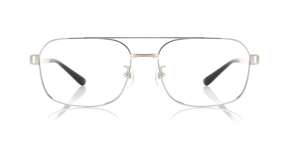 Aluminum Silver Rectangle Glasses incl. $0 High Index Lenses with  Adjustable Nose Bridge