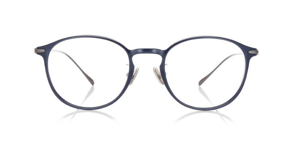 Sapphire on Silver Round Glasses incl. $0 High Index Lenses with