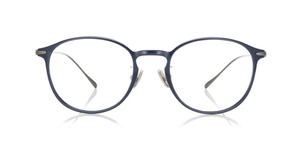 Ravi729 Sサイズ Sapphire on Silver Round Glasses incl. $0 High Index Lenses with