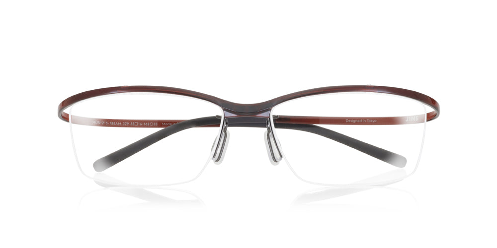 Maroon Rectangle Glasses incl. 0 High Index Lenses with Adjustable