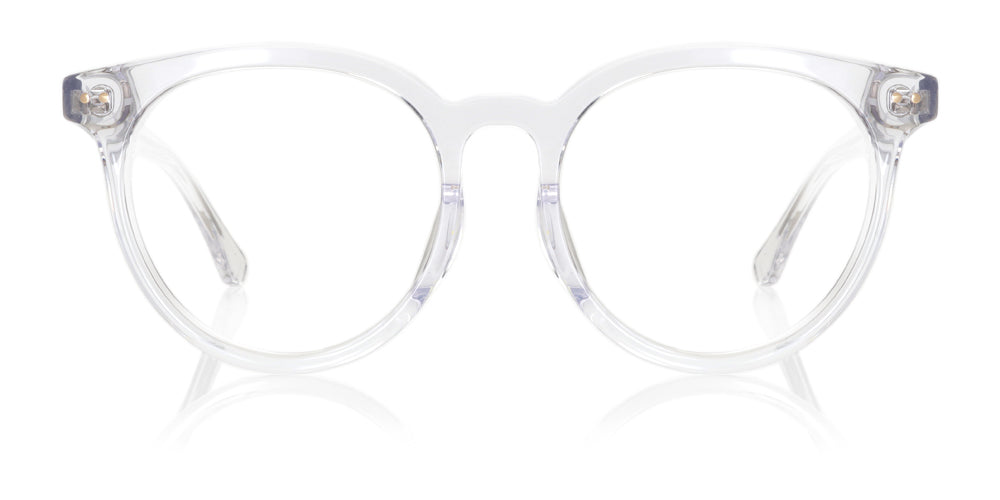 Crystal Round Glasses $0 High Index Lenses with Saddle Bridge Nose