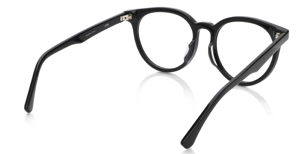 Black Round Glasses incl. $0 High Index Lenses with Saddle Bridge Nose  Bridge. – JINS