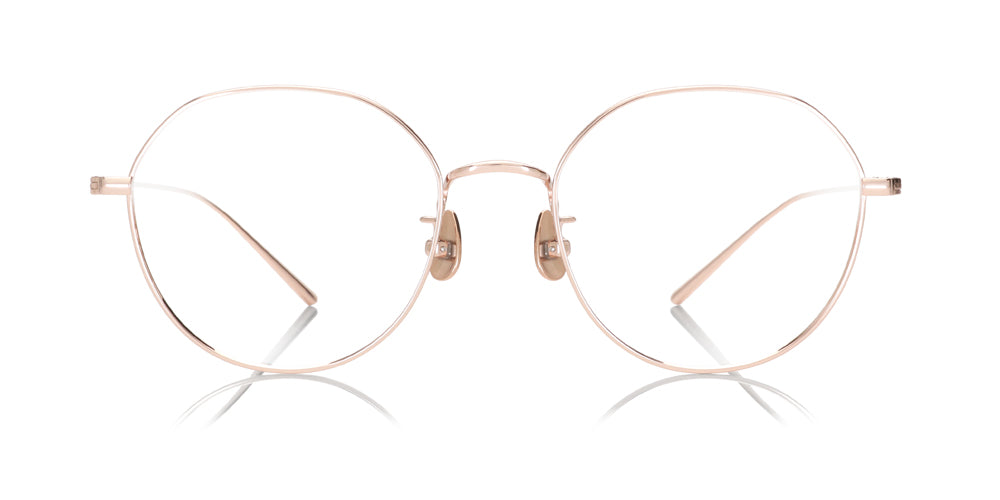 Rose Gold Round Glasses incl. $0 High Index Lenses with Adjustable Nose  Bridge