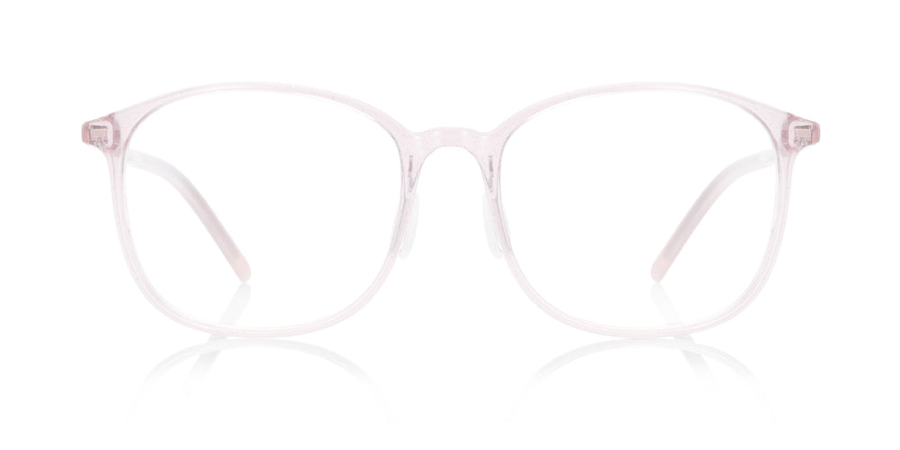 Sky Blue-Pink Hipster Silicone Oval Eyeglasses - 1120